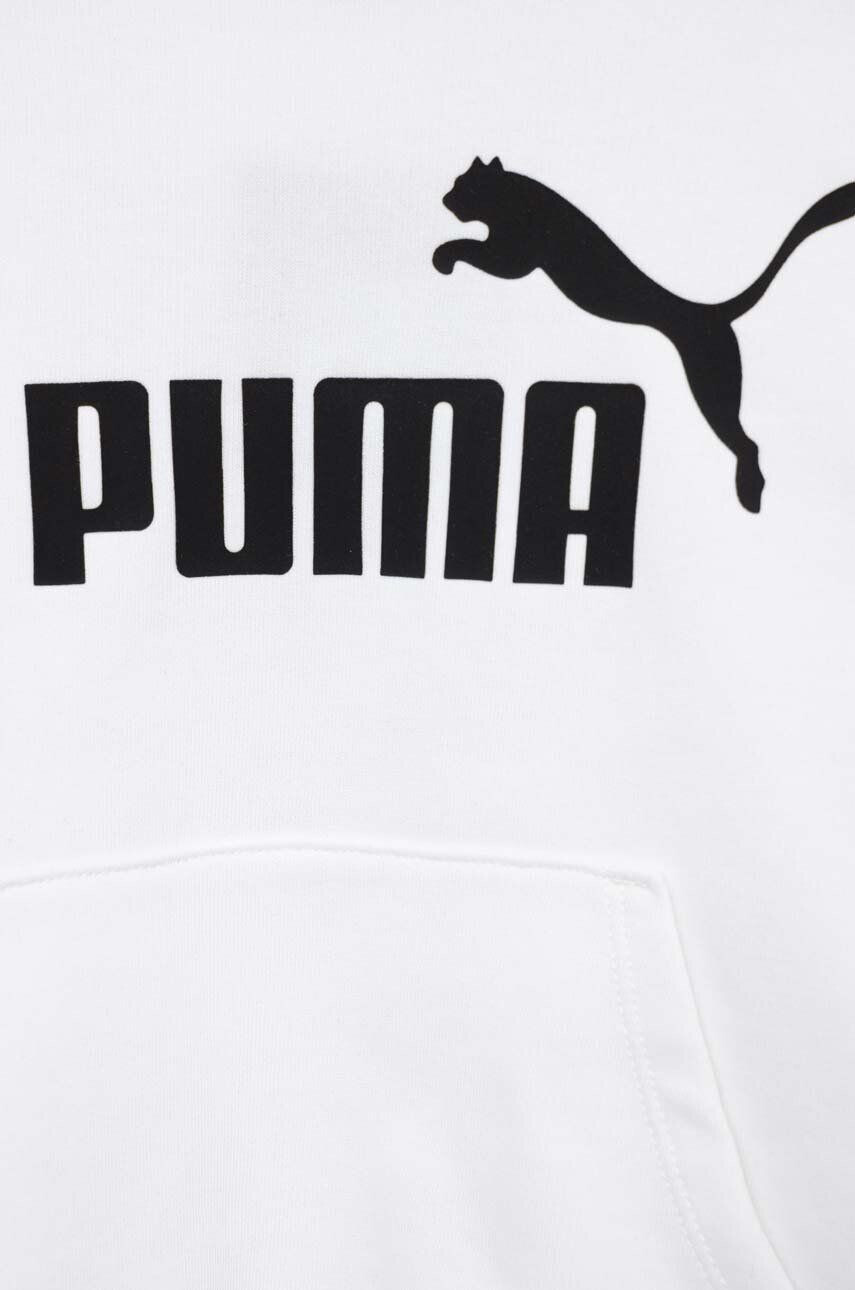 Puma Детски суичър ESS Logo Hoodie TR G в бяло с качулка с принт - Pepit.bg