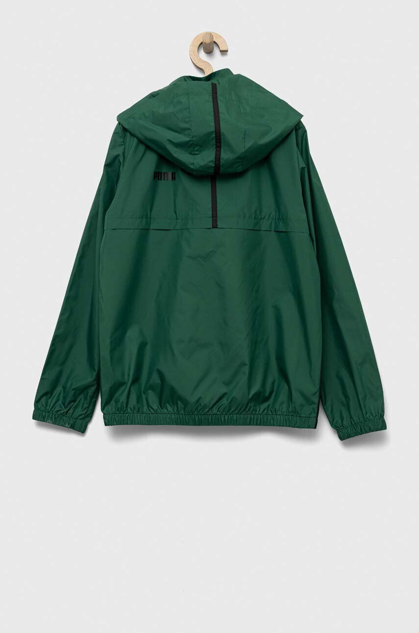 Puma Детско яке ESS+ CB Windbreaker B в зелено - Pepit.bg