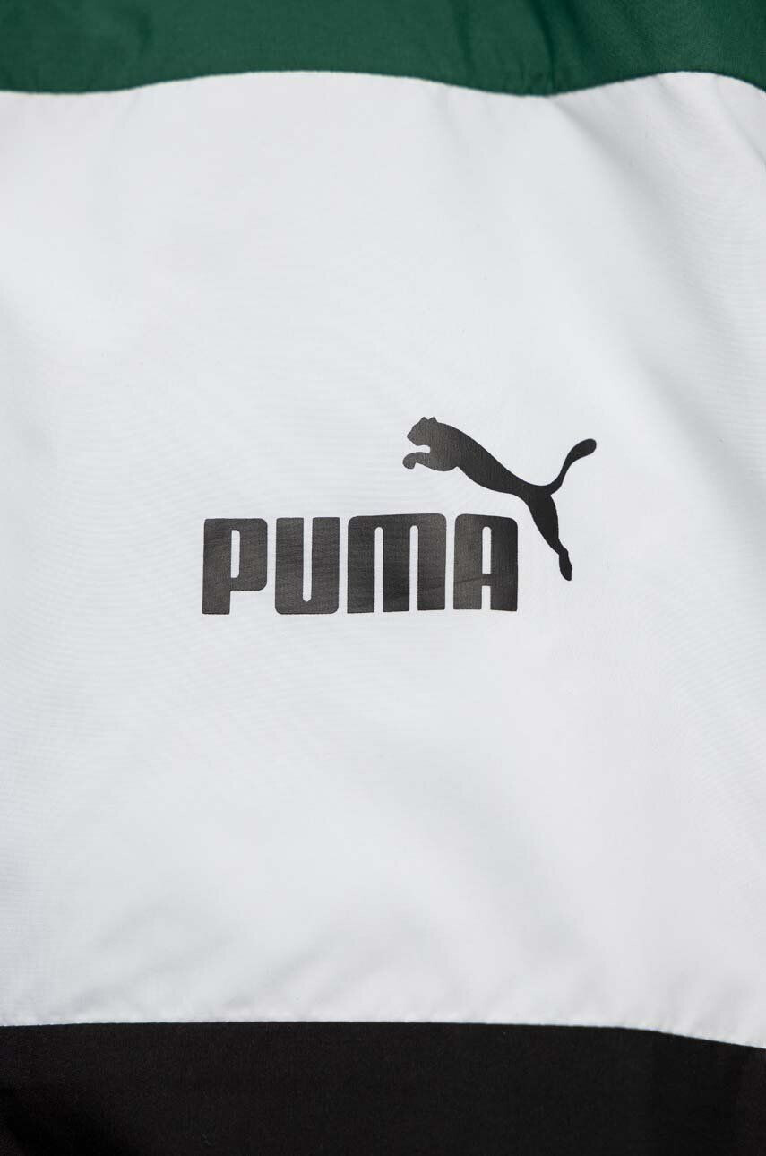 Puma Детско яке ESS+ CB Windbreaker B в зелено - Pepit.bg