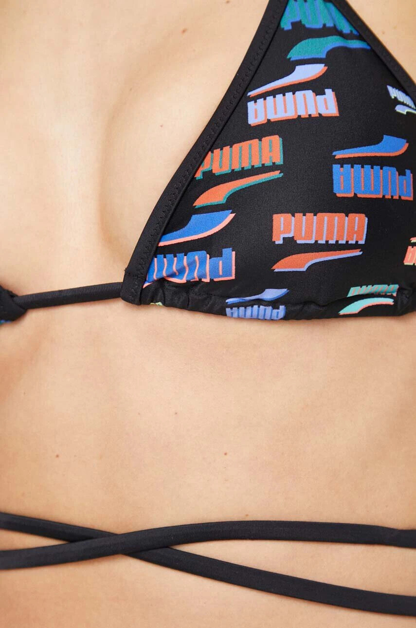 Puma Горнище на бански в черно с леко подплатена чашка - Pepit.bg
