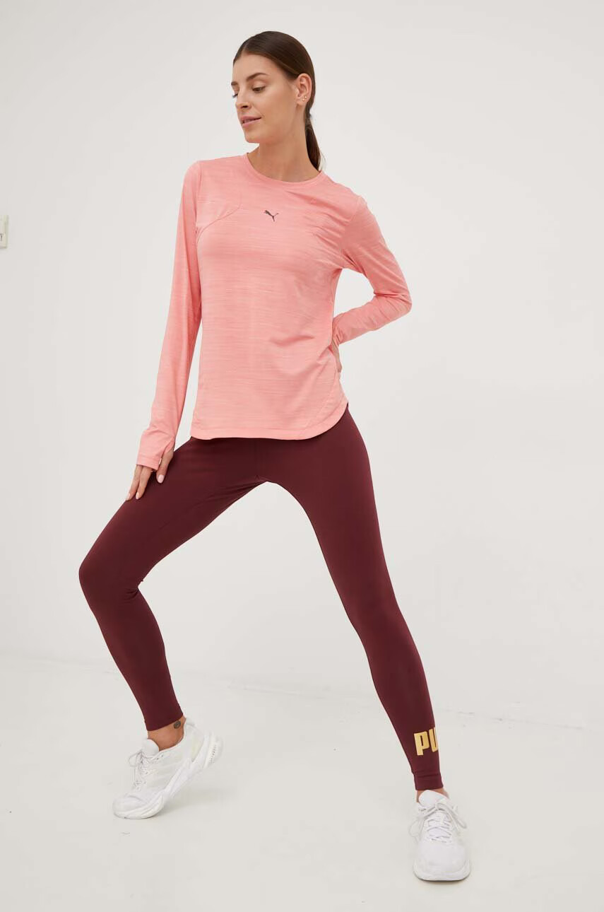 Puma Клин Essentials+ Metallic в бордо с принт - Pepit.bg