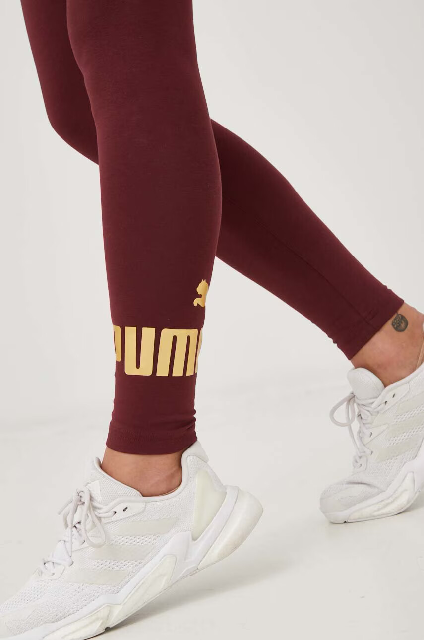 Puma Клин Essentials+ Metallic в бордо с принт - Pepit.bg