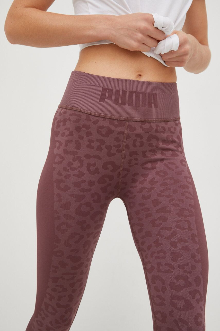 Puma Клин за трениране Formknit Seamless в кафяво с десен - Pepit.bg