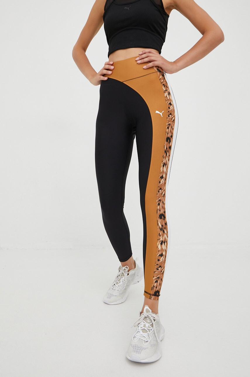 Puma Клин за трениране Safari Glam в черно с десен - Pepit.bg