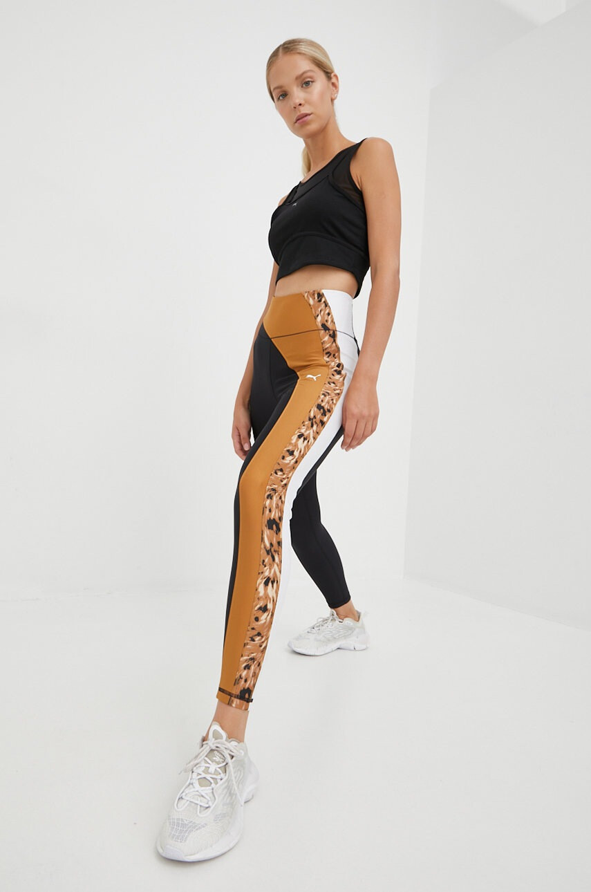 Puma Клин за трениране Safari Glam в черно с десен - Pepit.bg