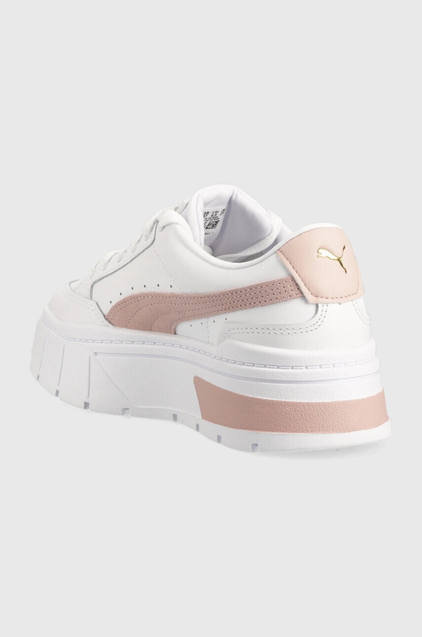 Puma Кожени маратонки Mayze Stack Wns в бяло - Pepit.bg