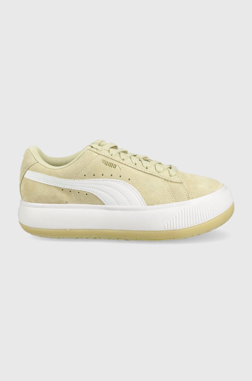 Puma Кожени маратонки Suede Mayu 38068612 в зелено - Pepit.bg