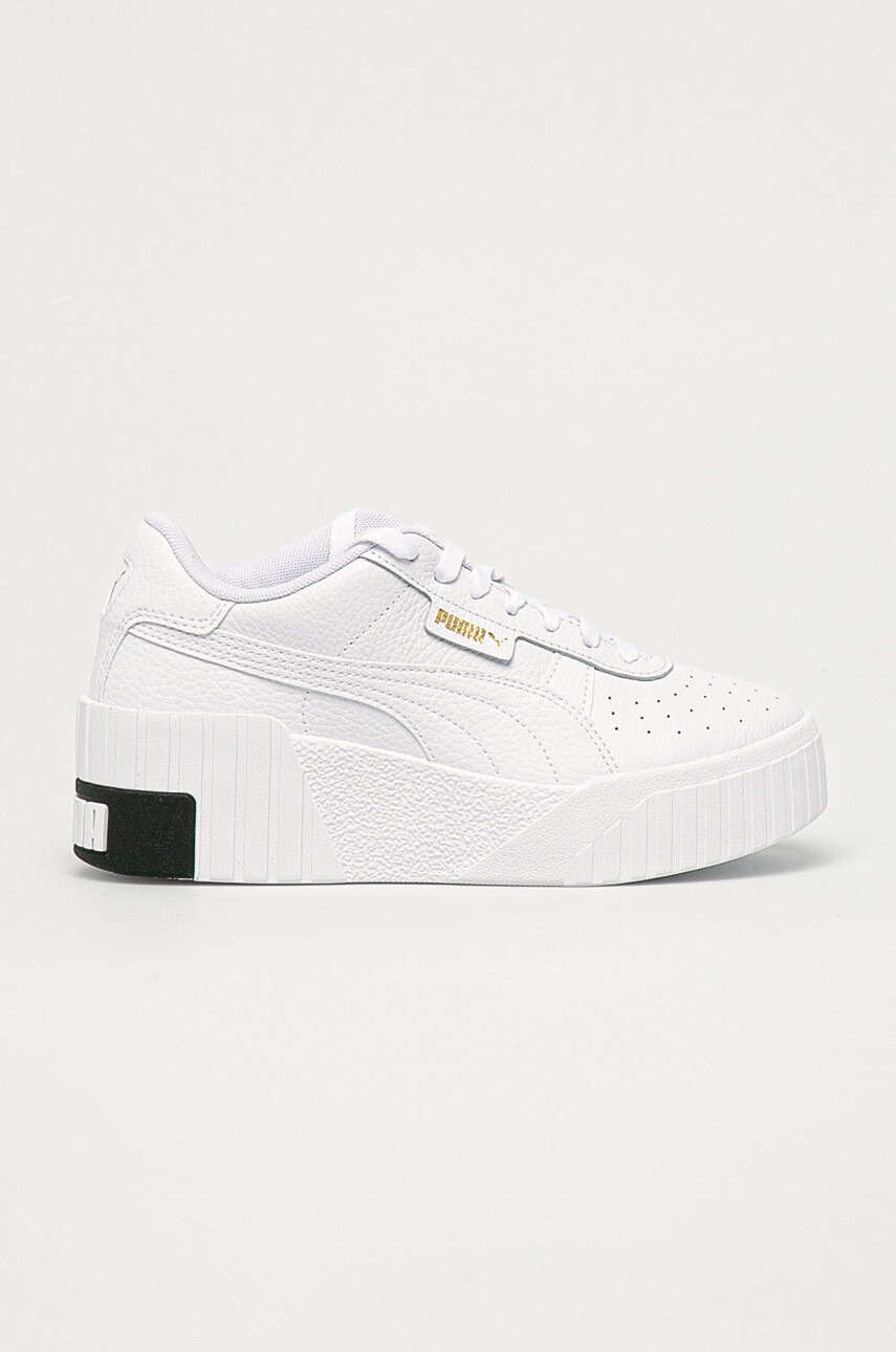Puma Кожени обувки Cali Wedge 373438 в бяло - Pepit.bg
