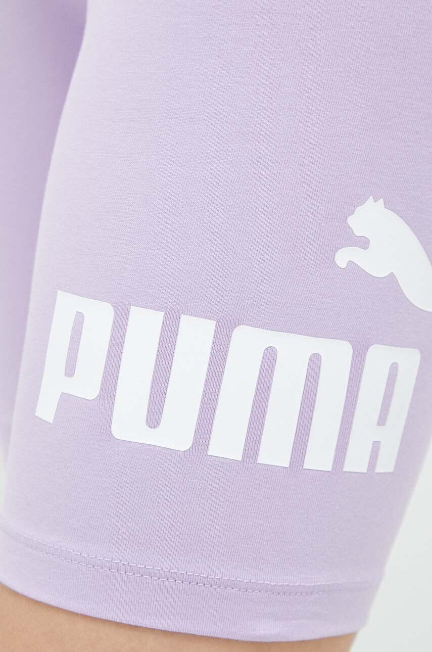 Puma Къс панталон в лилаво с принт с висока талия - Pepit.bg