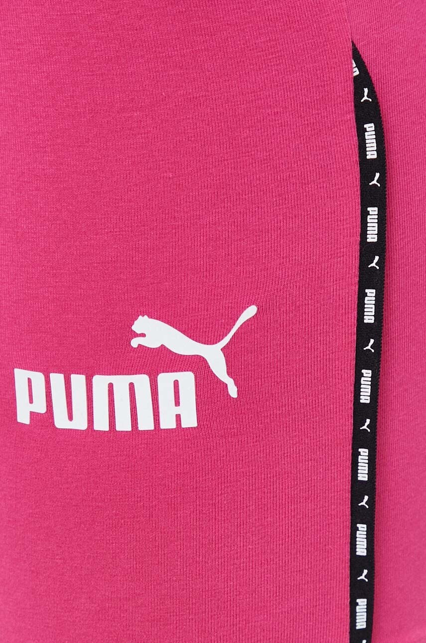 Puma Къс панталон в розово с принт с висока талия - Pepit.bg