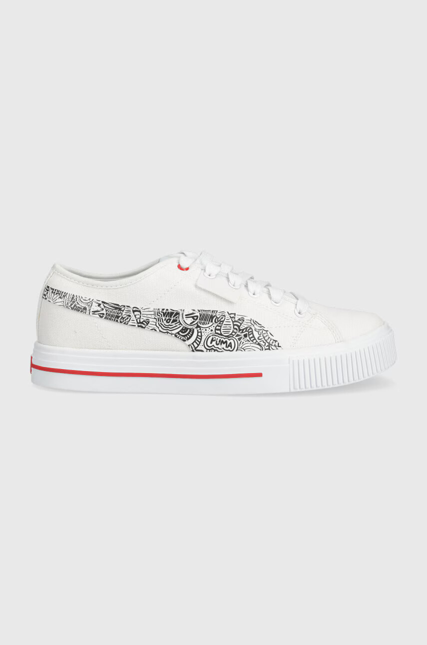 Puma Ниски кецове Me Happy в бяло - Pepit.bg