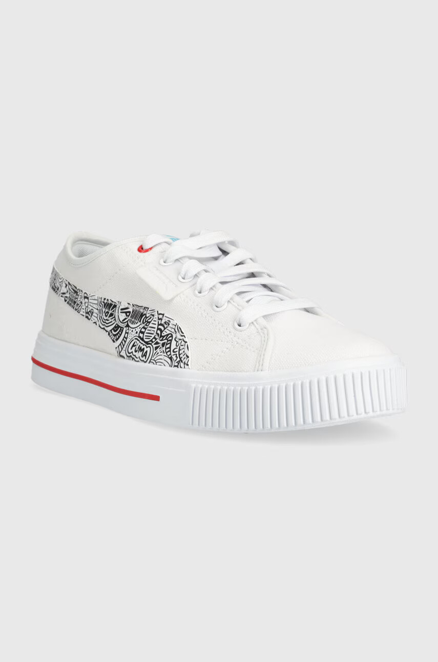 Puma Ниски кецове Me Happy в бяло - Pepit.bg