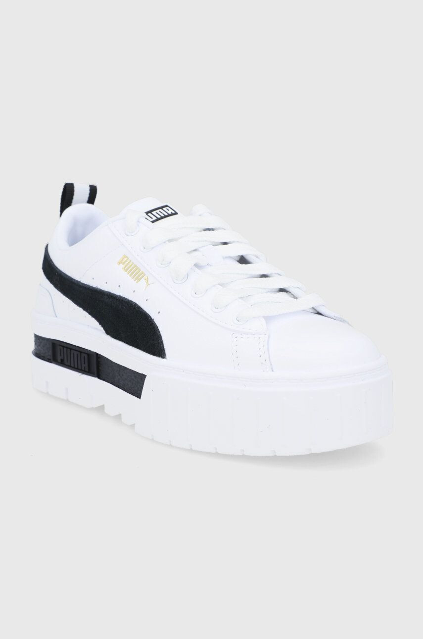 Puma Обувки Mayze Lth в бяло с платформа - Pepit.bg