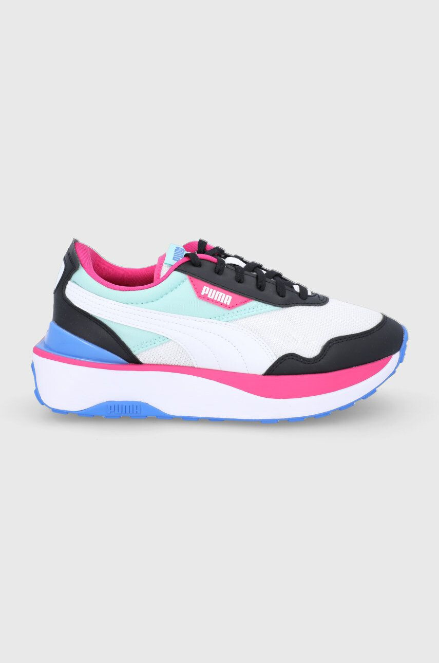 Puma Обувки Cruise Rider Flair Wn's 381654 в бяло със скосена платформа - Pepit.bg