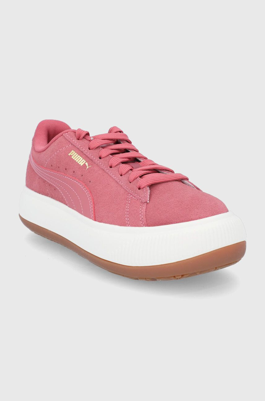 Puma Обувки Suede Mayu 380686 в розово с равна подметка - Pepit.bg