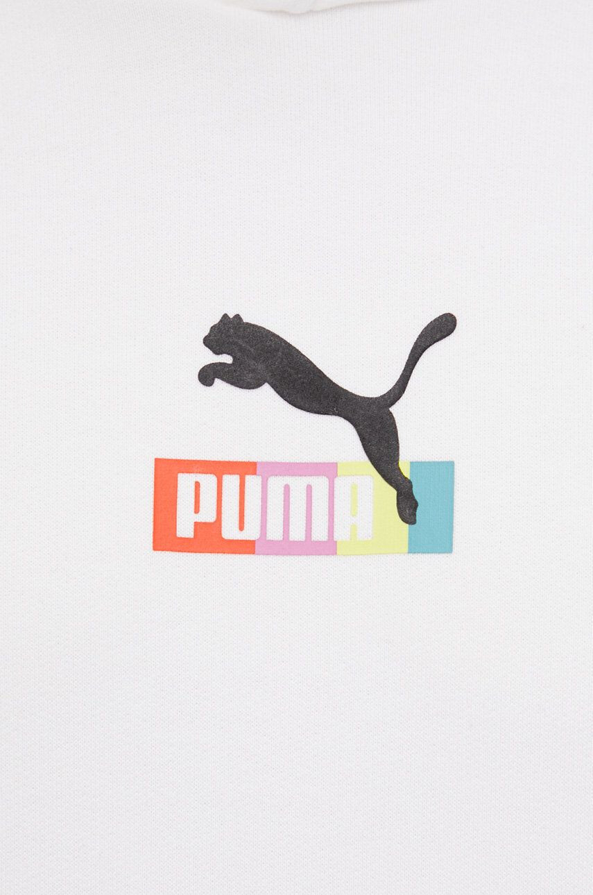 Puma Памучен суичър 533658 мъжка в бяло с принт - Pepit.bg