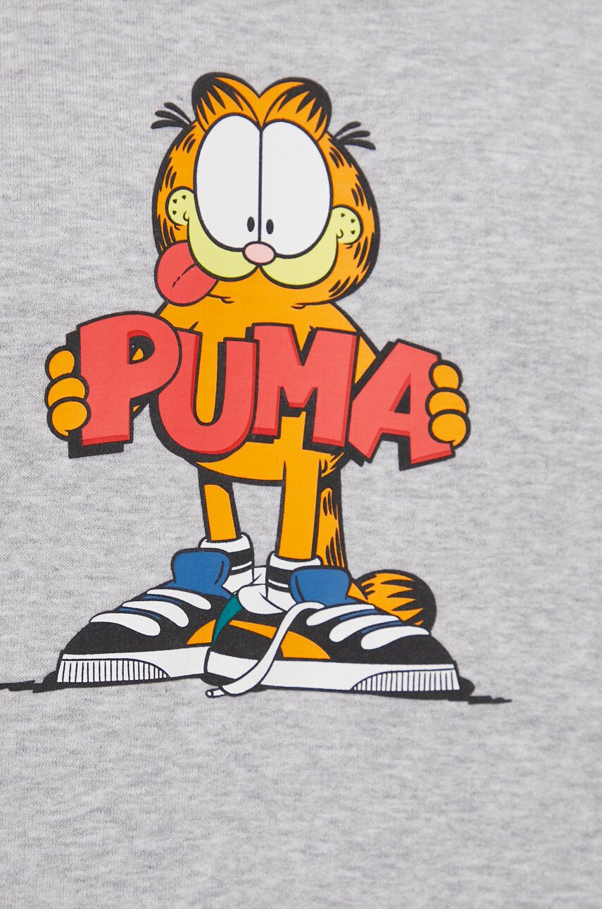 Puma Памучен суичър X Garfield 534435 в сиво с принт - Pepit.bg