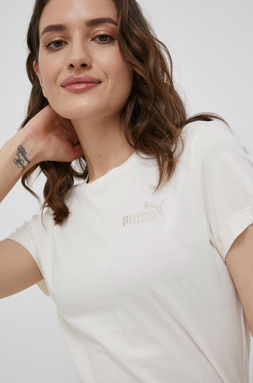 Puma Памучна тениска 848331 в бежово - Pepit.bg