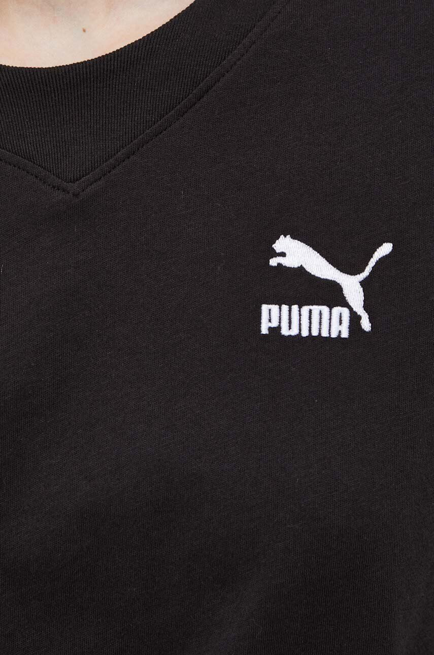 Puma Памучна тениска в черно - Pepit.bg