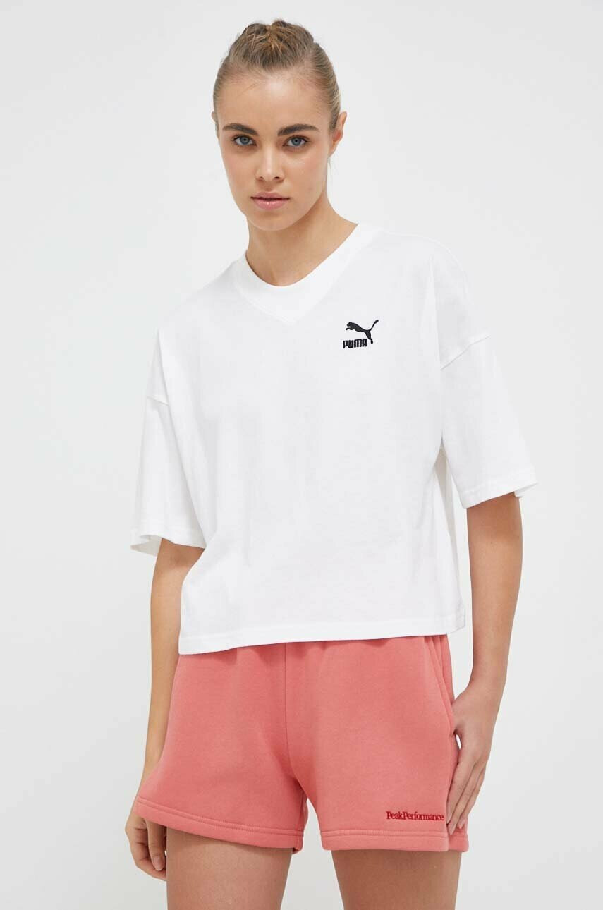 Puma Памучна тениска в бяло - Pepit.bg