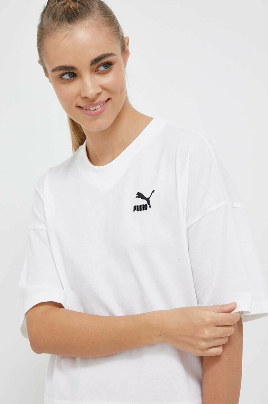 Puma Памучна тениска в бяло - Pepit.bg