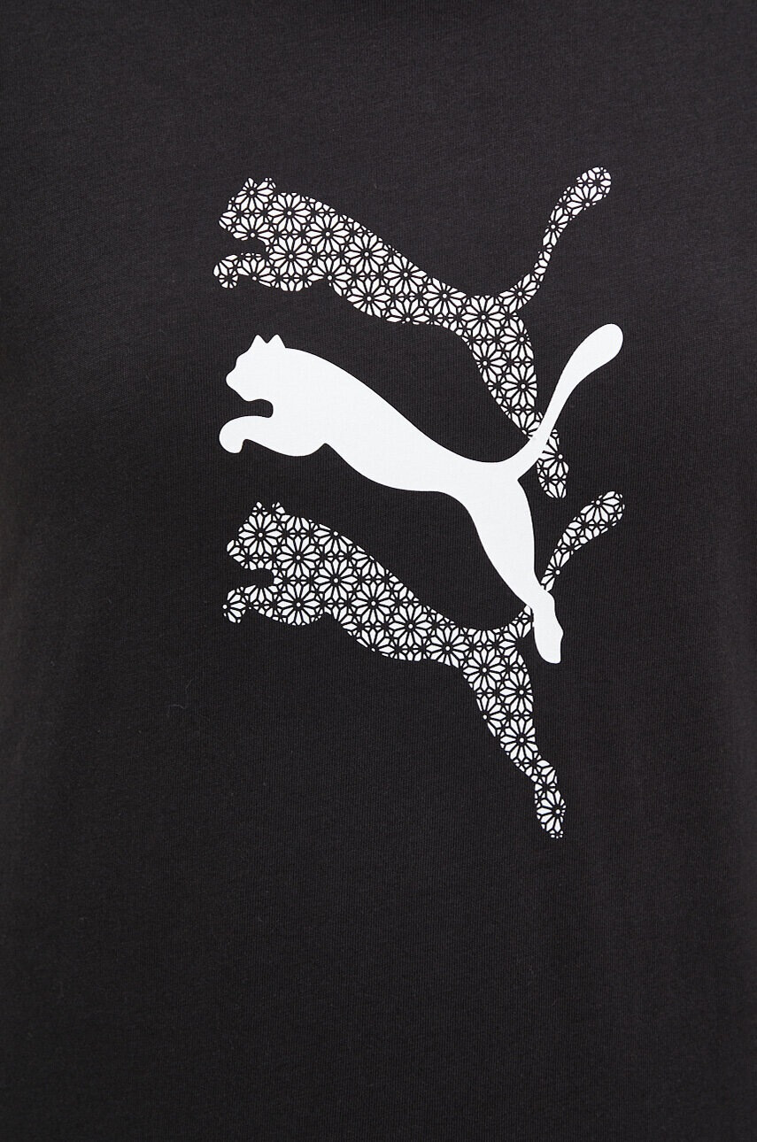 Puma Памучна тениска в черно - Pepit.bg