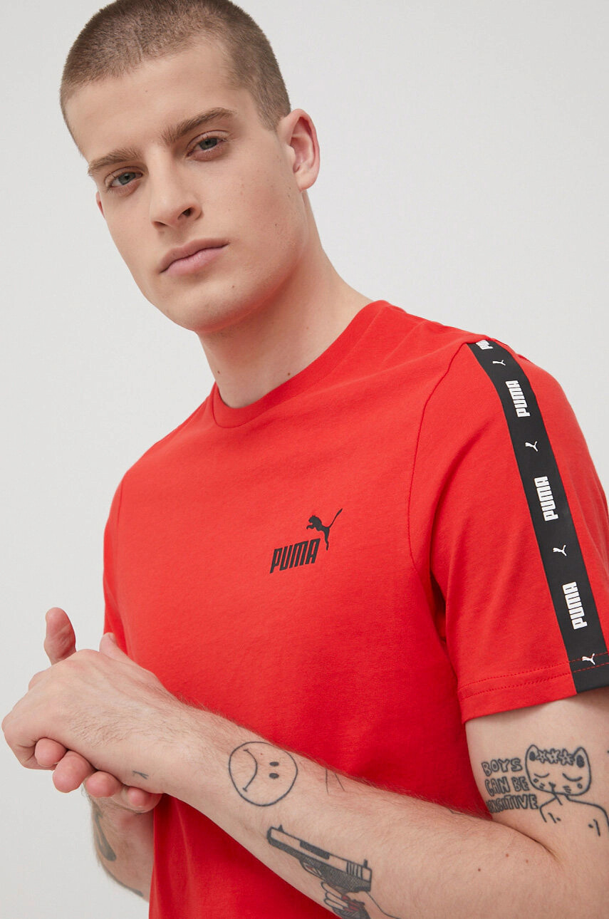 Puma Памучна тениска в лилаво - Pepit.bg