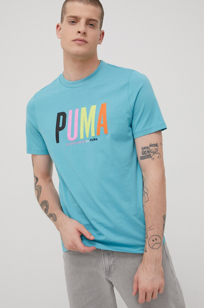 Puma Памучна тениска в бяло - Pepit.bg