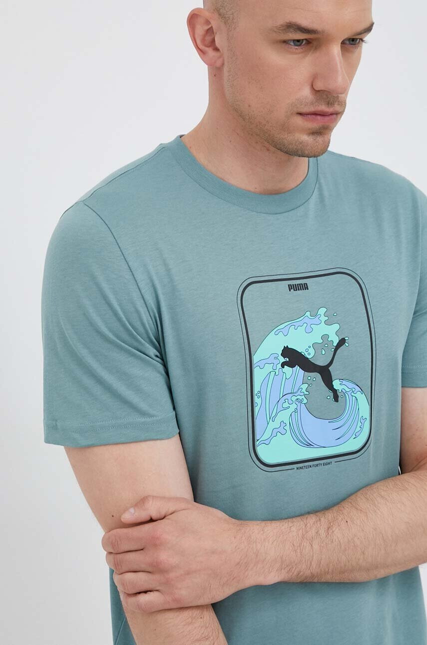 Puma Памучна тениска в сиво - Pepit.bg