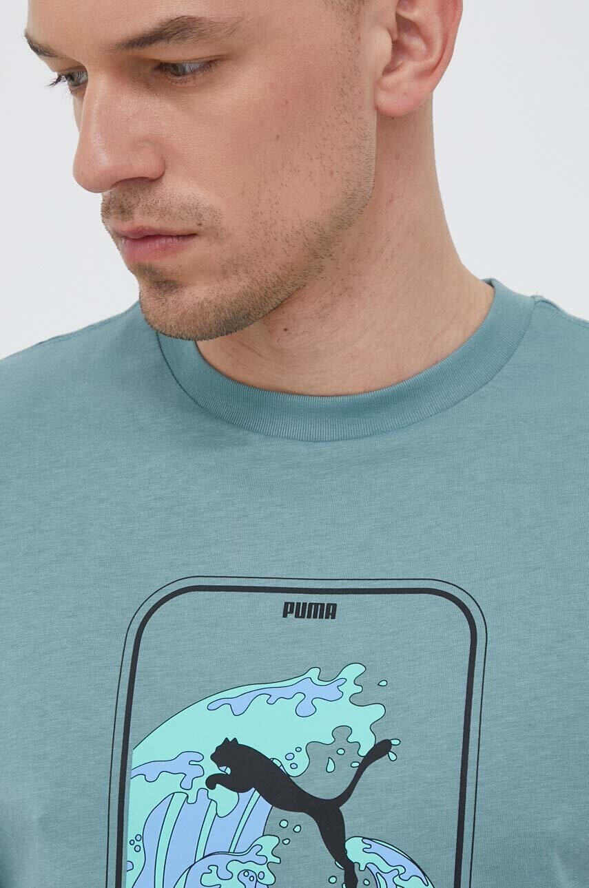 Puma Памучна тениска в сиво - Pepit.bg