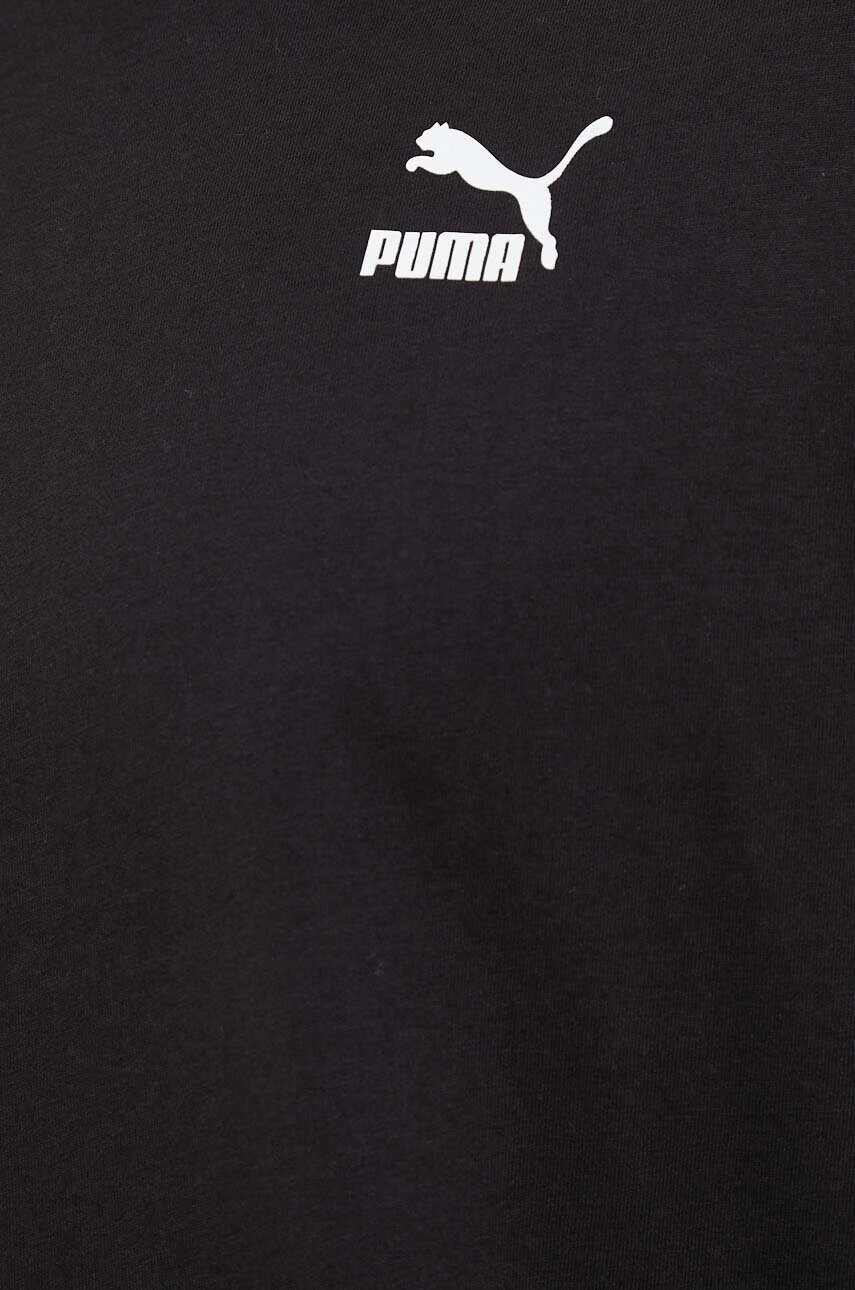 Puma Памучна тениска в черно с изчистен дизайн - Pepit.bg