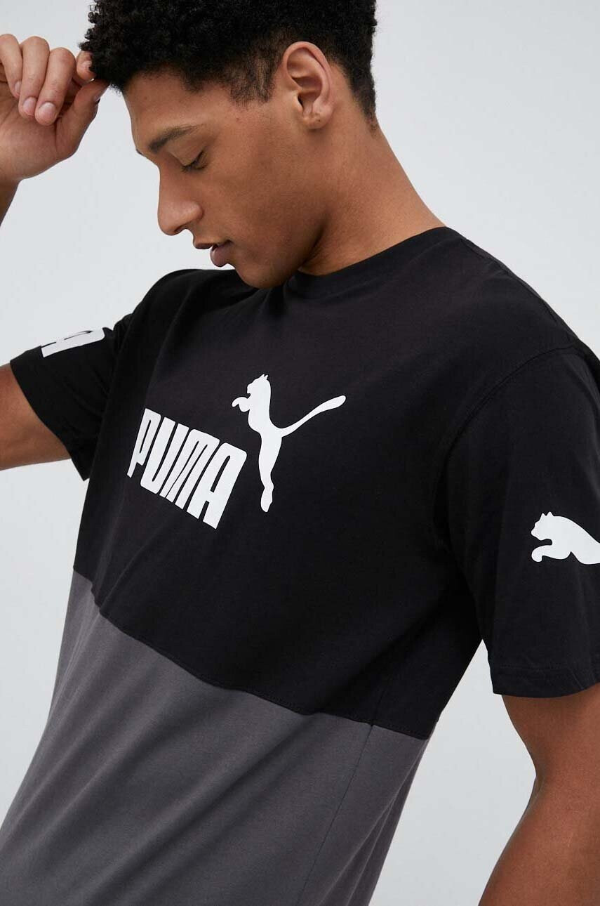 Puma Памучна тениска в синьо - Pepit.bg