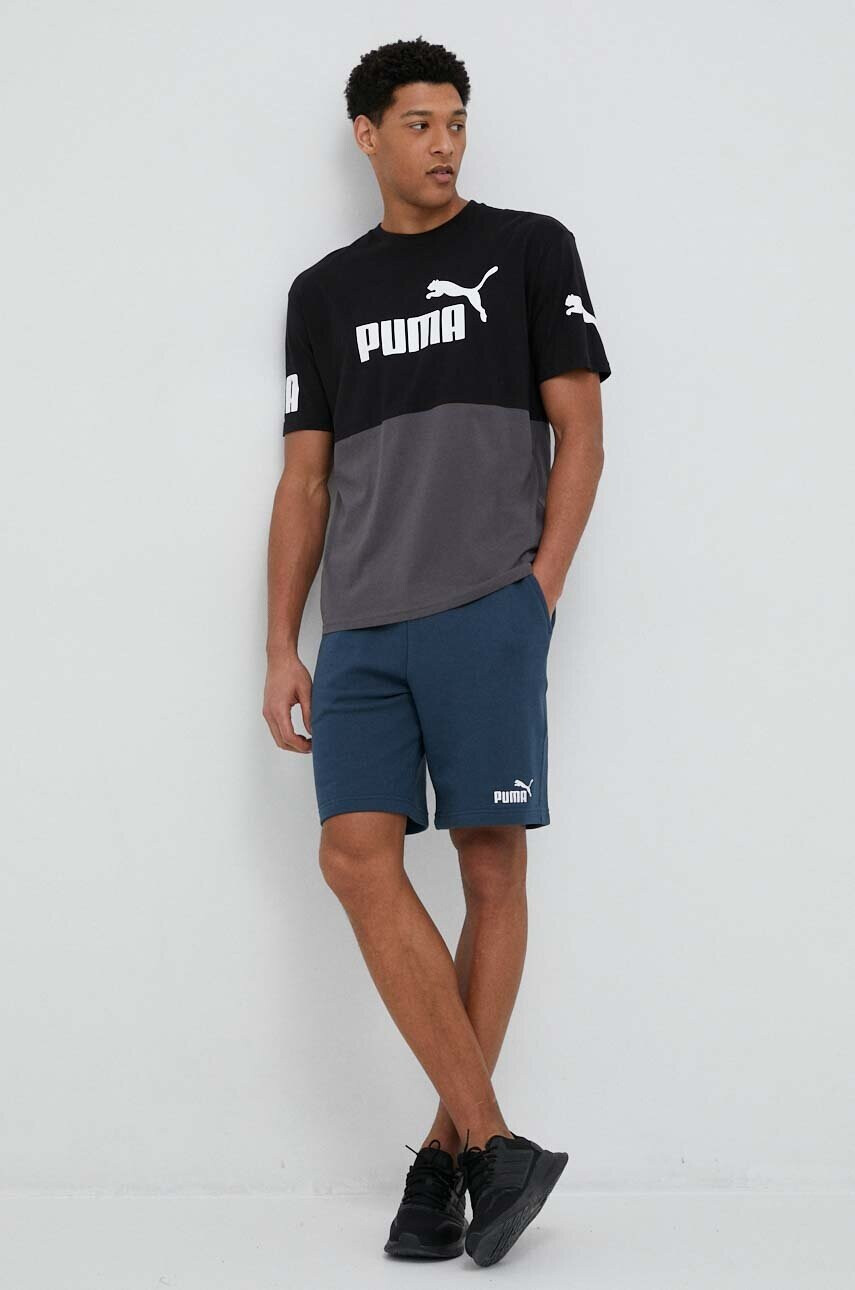 Puma Памучна тениска в синьо - Pepit.bg