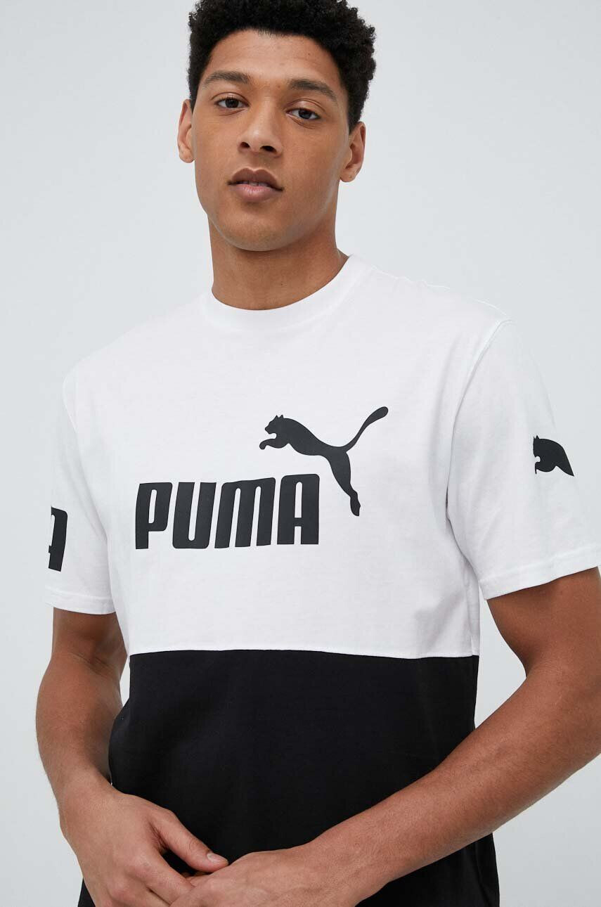 Puma Памучна тениска в бяло - Pepit.bg