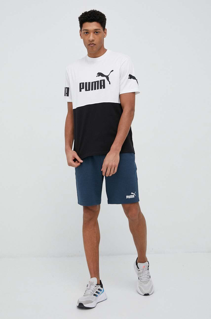 Puma Памучна тениска в бяло - Pepit.bg