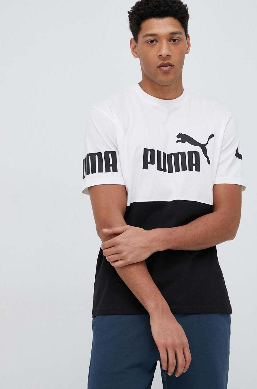 Puma Памучна тениска в бяло - Pepit.bg