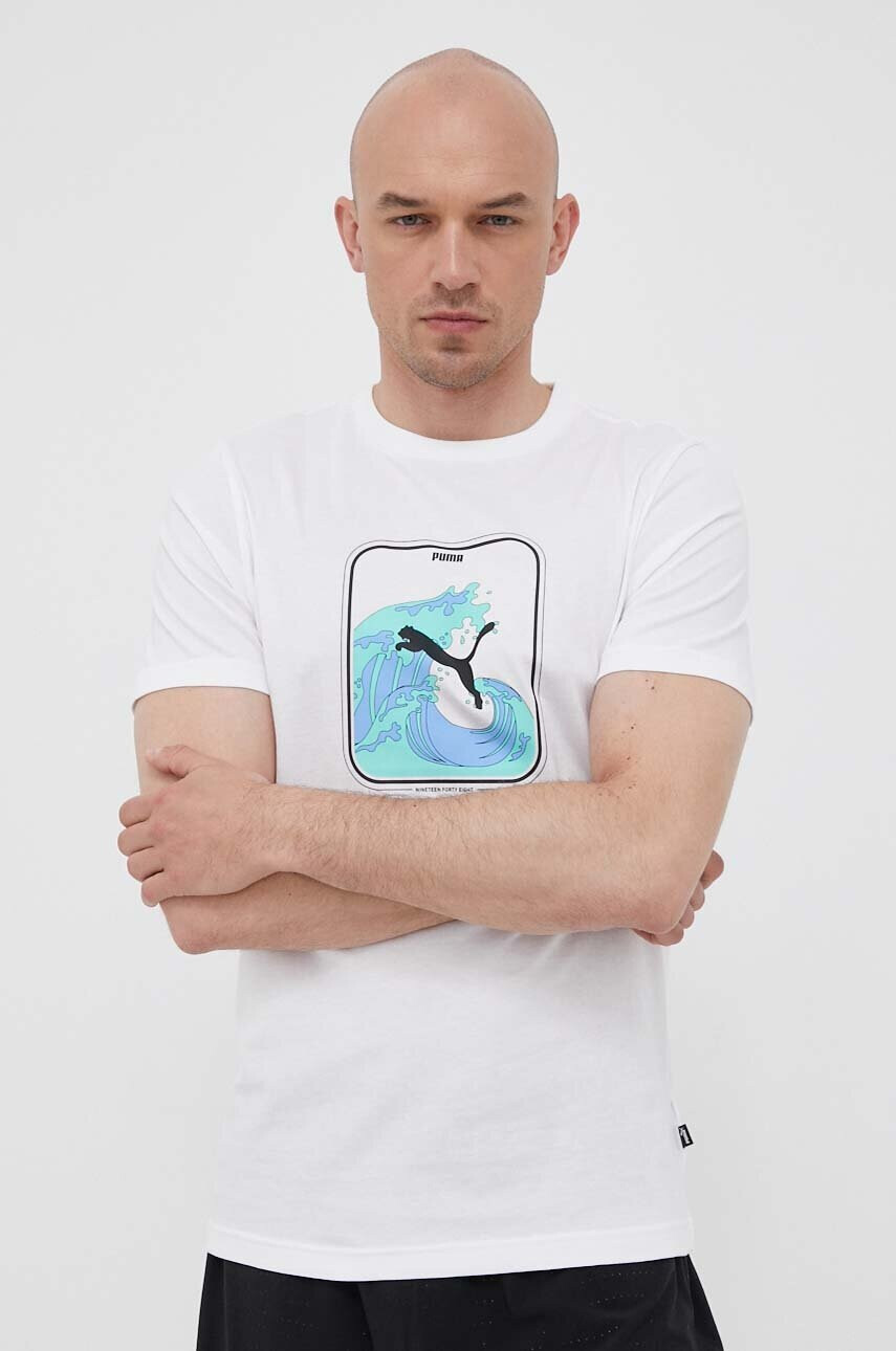 Puma Памучна тениска в розово - Pepit.bg