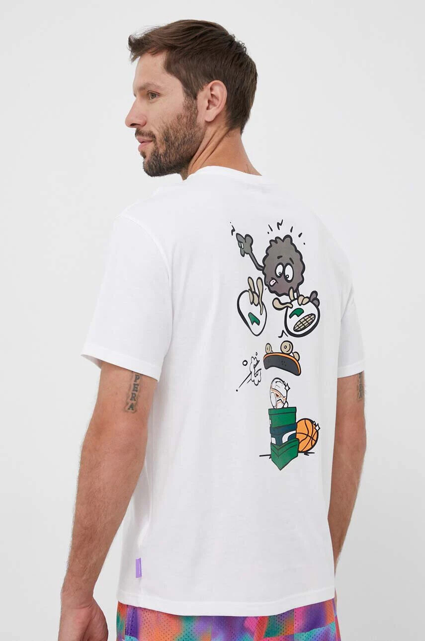 Puma Памучна тениска X 8ENJAMIN в бяло с принт - Pepit.bg