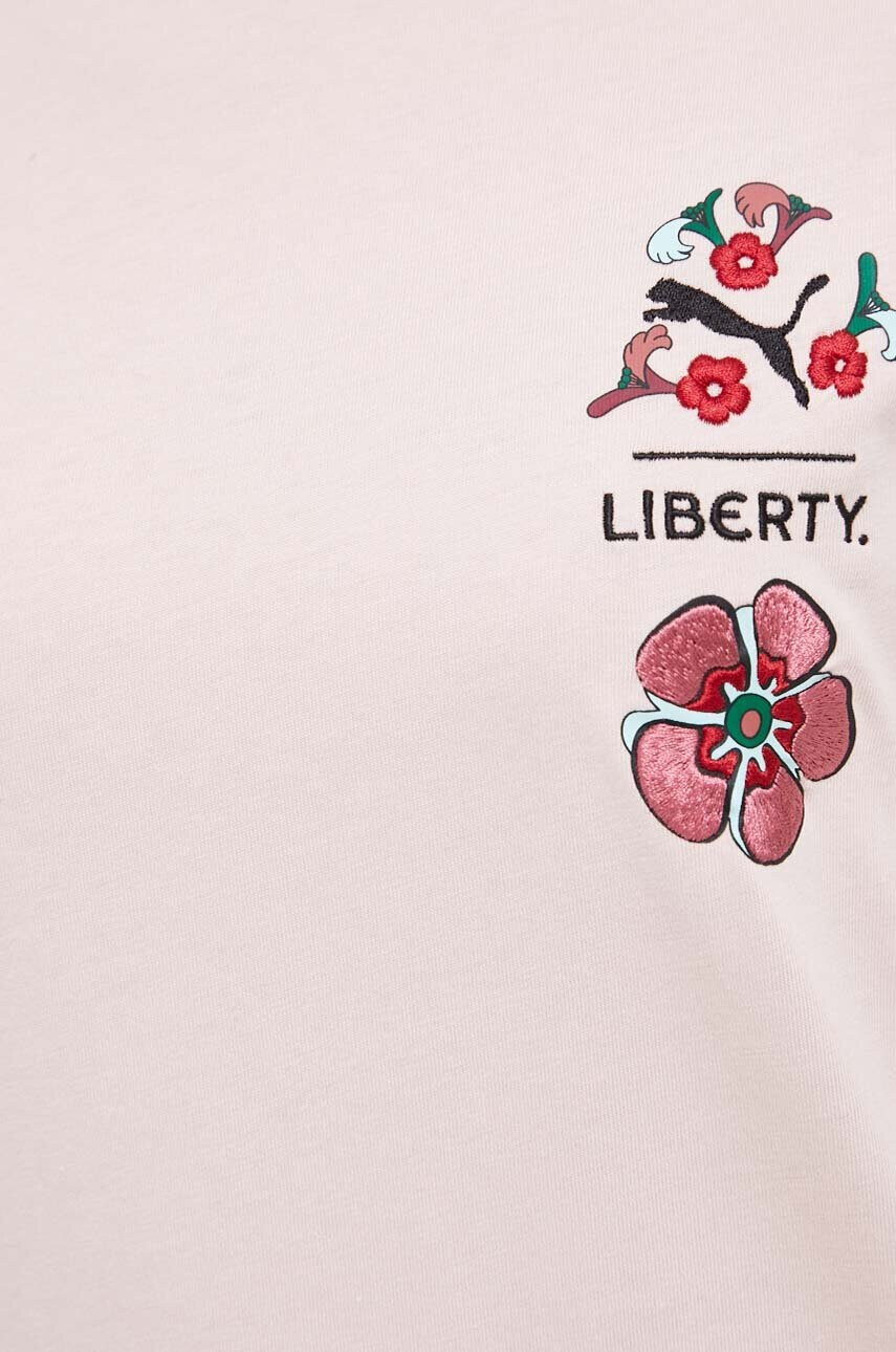 Puma Памучна тениска X LIBERTY в розово - Pepit.bg