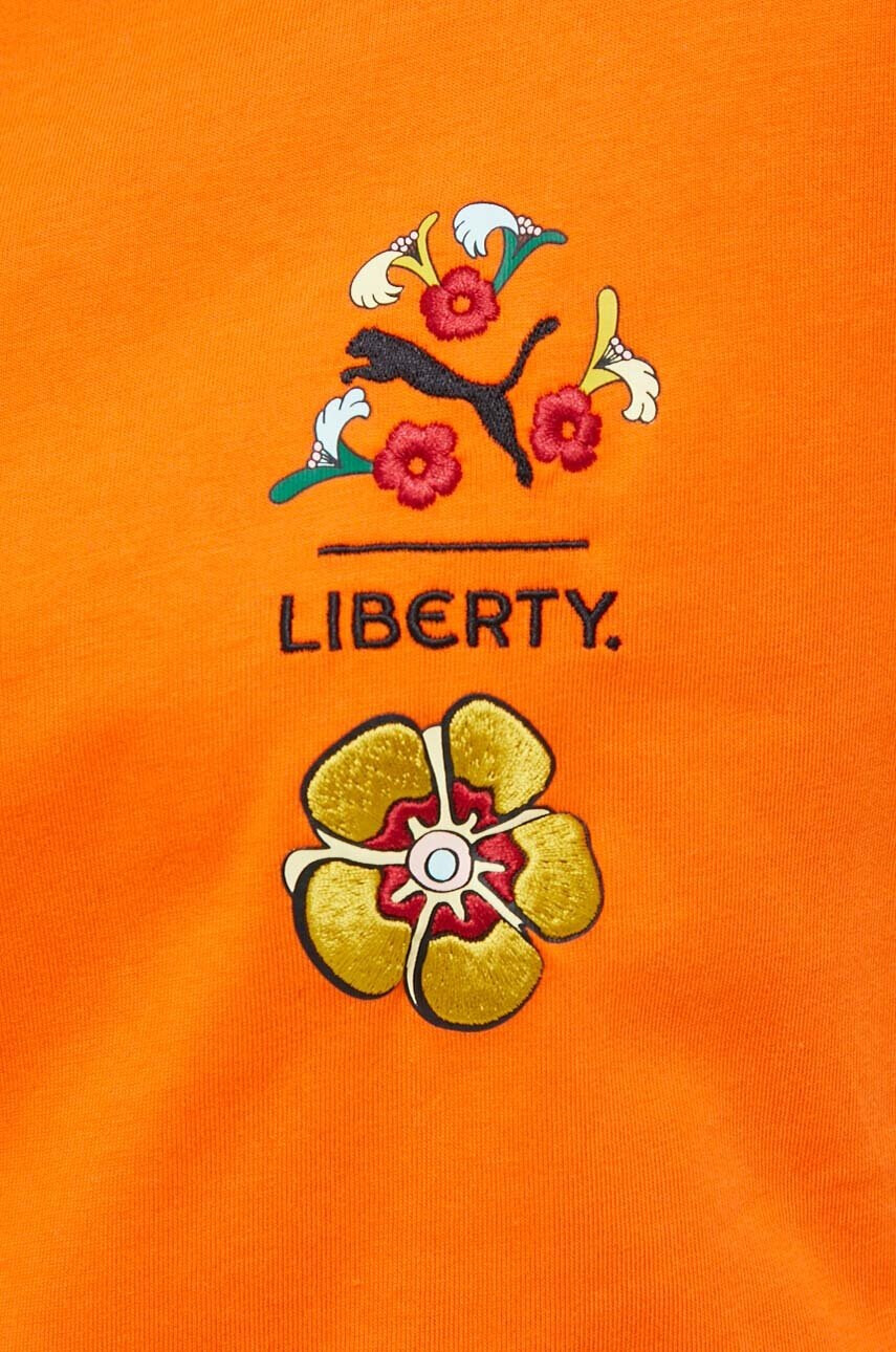 Puma Памучна тениска X LIBERTY в оранжево - Pepit.bg