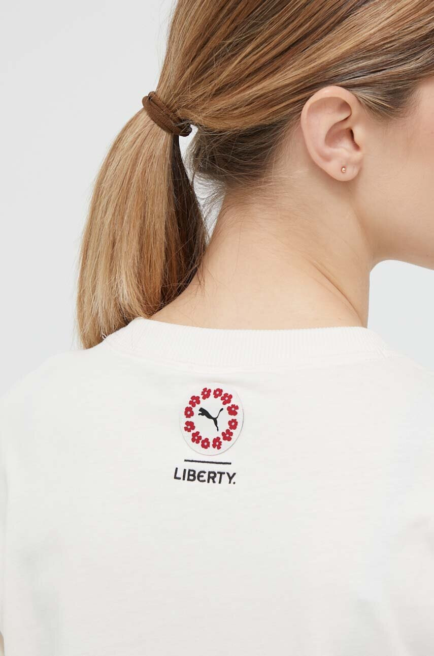 Puma Памучна тениска X LIBERTY в бежово - Pepit.bg