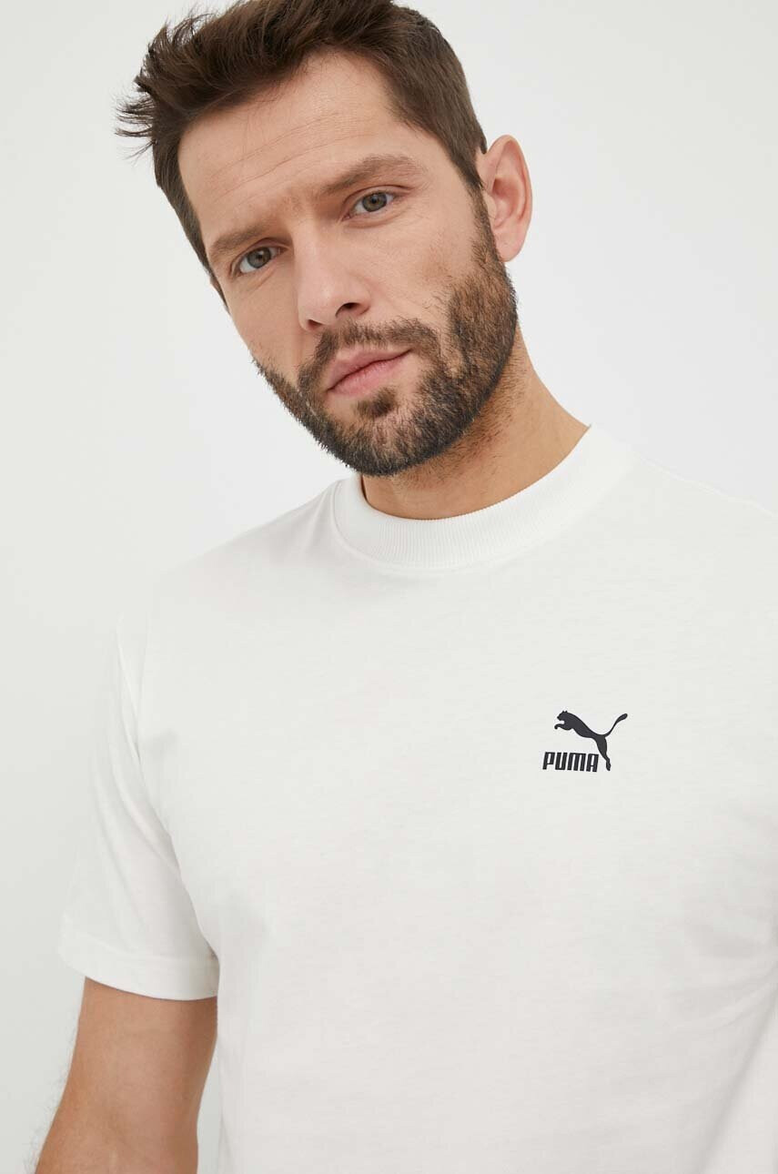 Puma Памучна тениска X STAPLE в бежово с принт - Pepit.bg