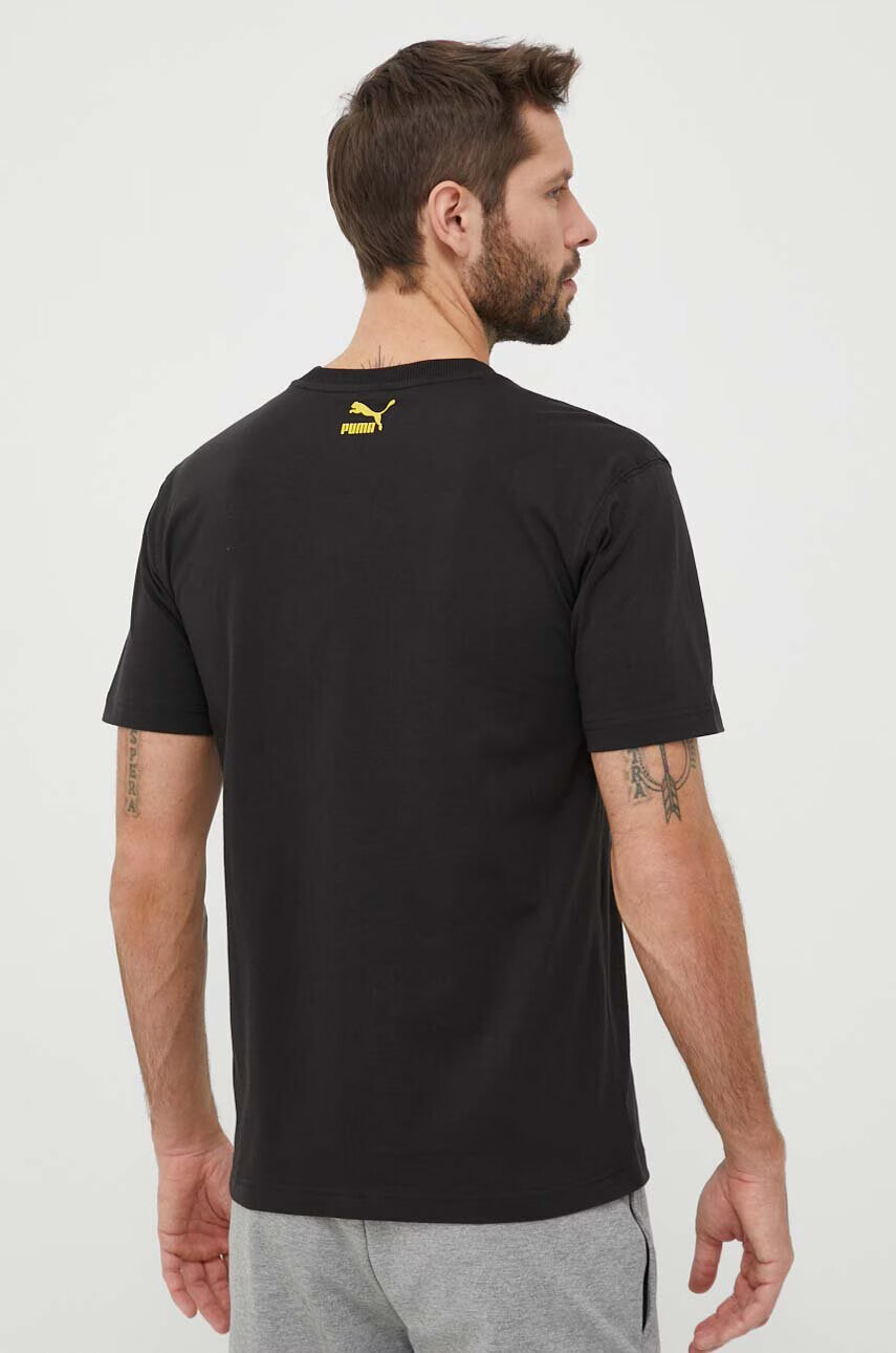 Puma Памучна тениска X STAPLE в черно с принт - Pepit.bg