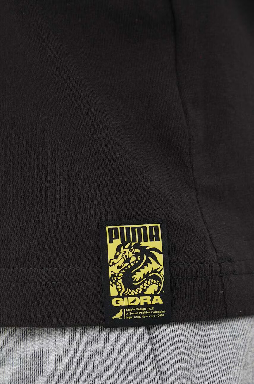 Puma Памучна тениска X STAPLE в черно с принт - Pepit.bg