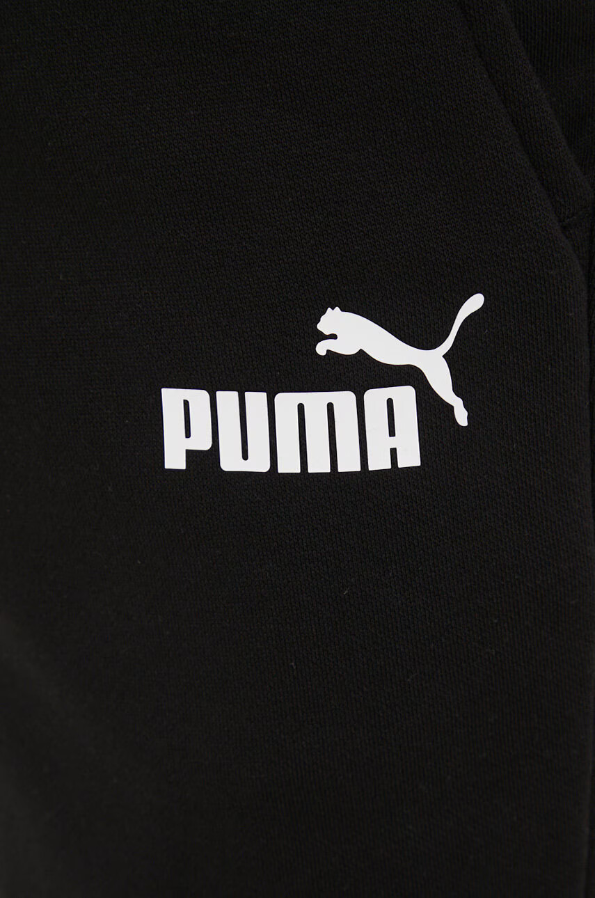 Puma Панталони 586714 мъжко в черно с принт - Pepit.bg