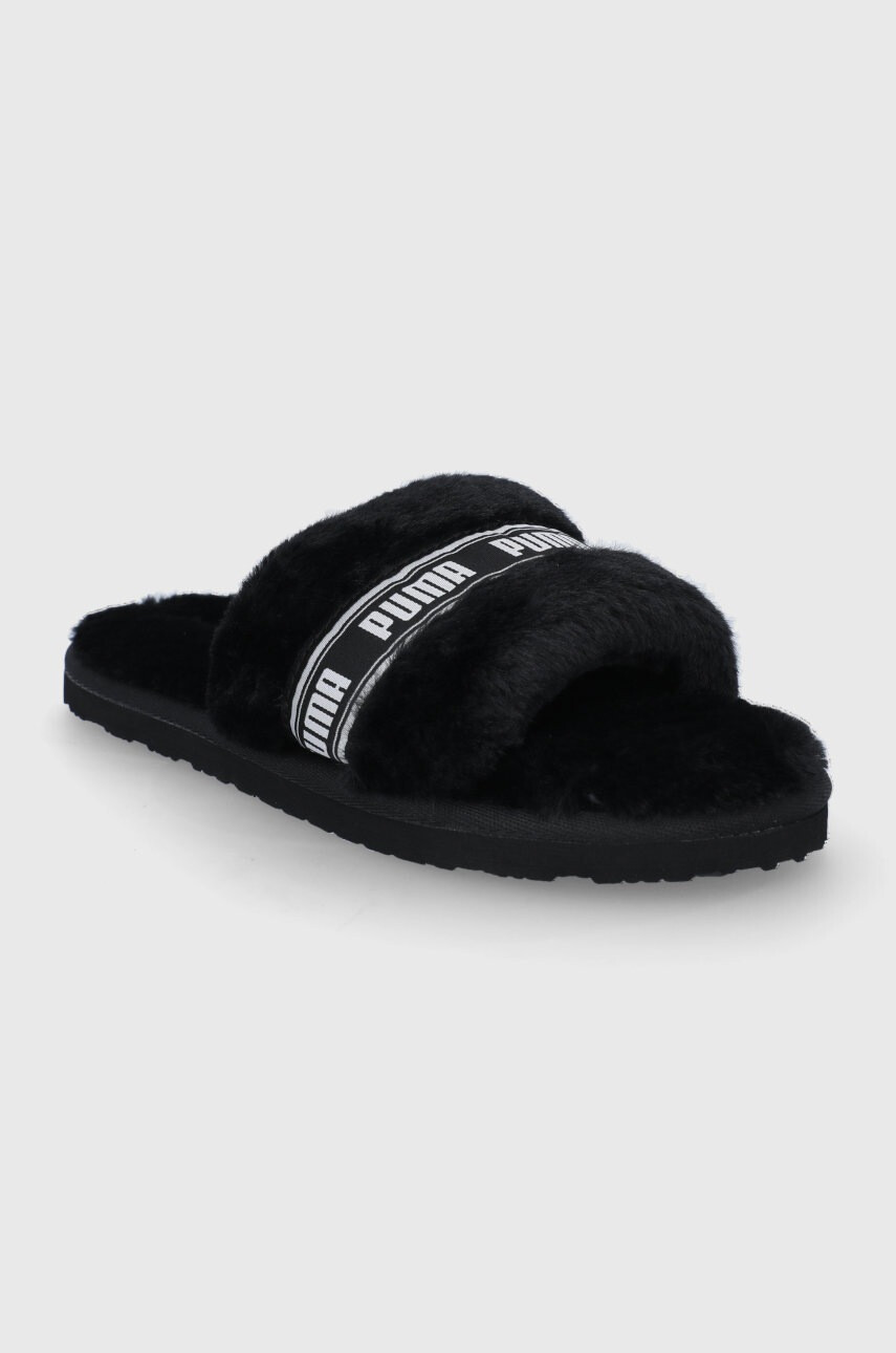 Puma Пантофи Fluff 384937 в черно - Pepit.bg