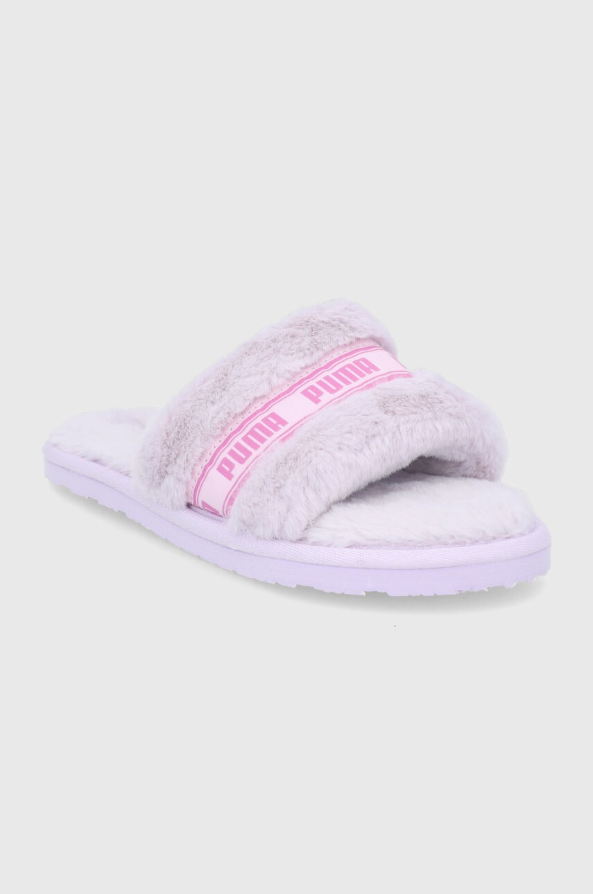Puma Пантофи Fluff 384937 в лилаво - Pepit.bg