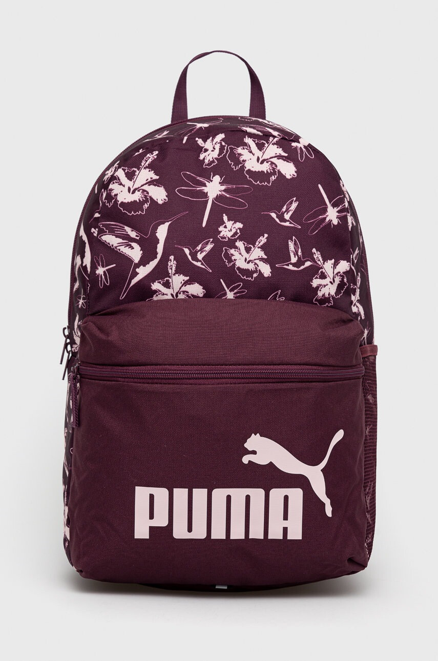 Puma Раница 78046 дамски в бордо голям размер с десен - Pepit.bg