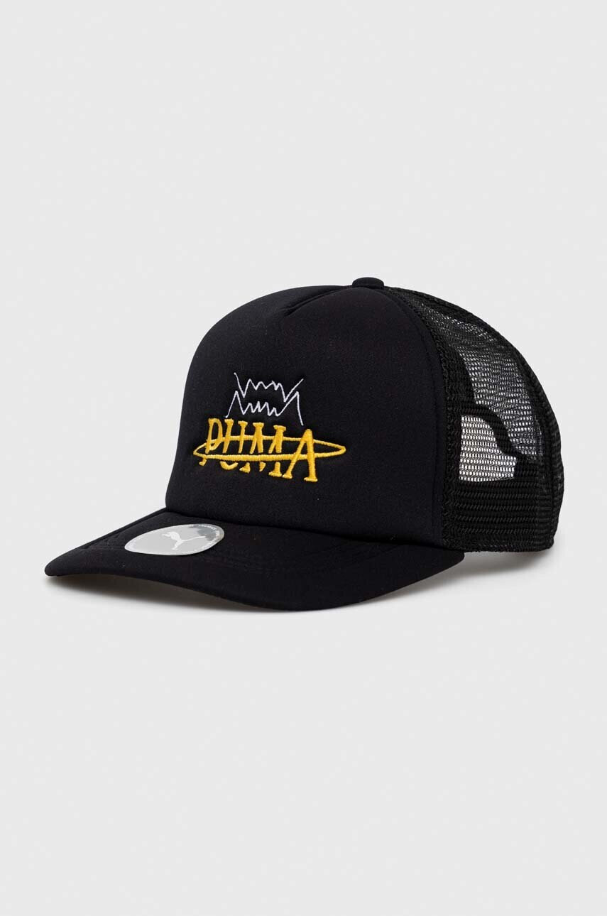 Puma Шапка с козирка в черно с апликация - Pepit.bg