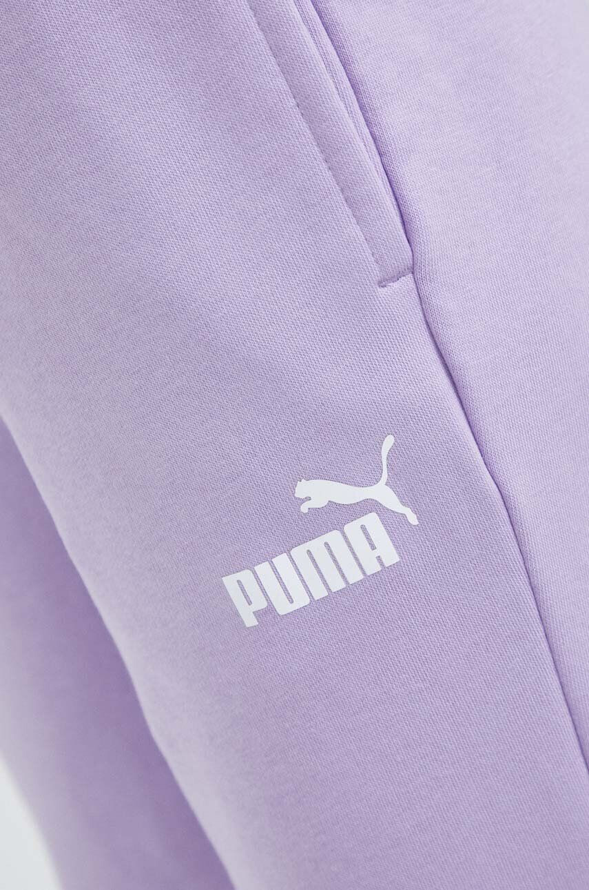 Puma Спортен панталон в лилаво с десен - Pepit.bg